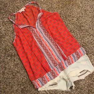 Pink Republic Tops - Red Boho Tank Top Pink Republic Tops - Red Boho Tank Top